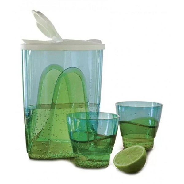 Tupperware Eleganzia Pitcher 1.6 Litres - Botol Minum Transparan dengan Tutup Kualitas Tinggi