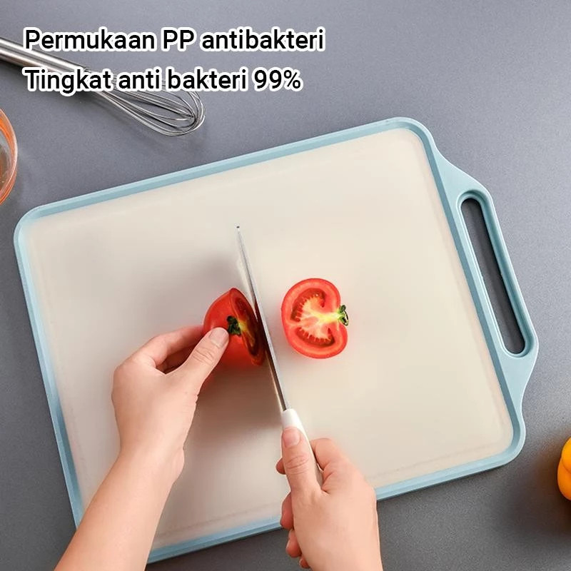 Talenan stainless 2 sisi Double Sided Cutting Board Chopping Board Multifungsi pemarut dan pengasah