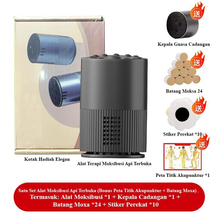 Paket Lengkap 24 Batang Moxa + Alat Moksibusi Modern + Stiker Teraphy