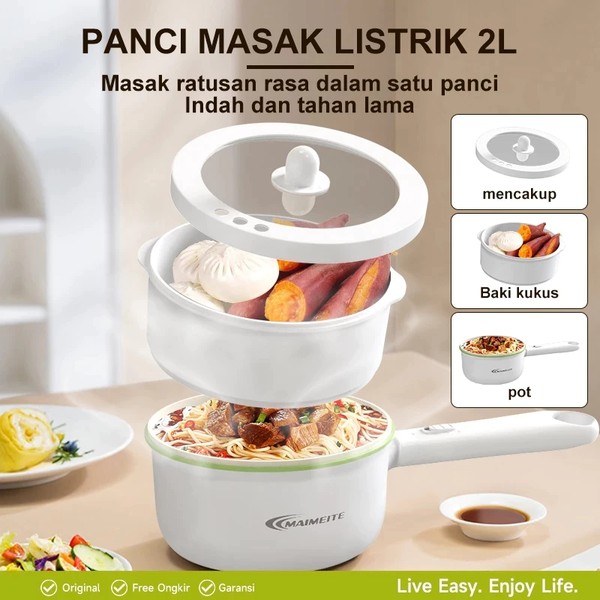 Panci Listrik / Panci Elektrik Free Steamer Electric Cooker Smart Control Cooking Pot Household mini Rice Cooker Non Stick