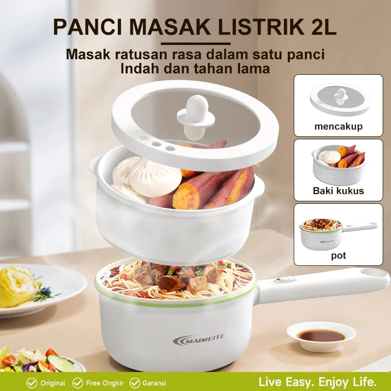 Panci Listrik / Panci Elektrik Free Steamer Electric Cooker Smart Control Cooking Pot Household mini Rice Cooker Non Stick