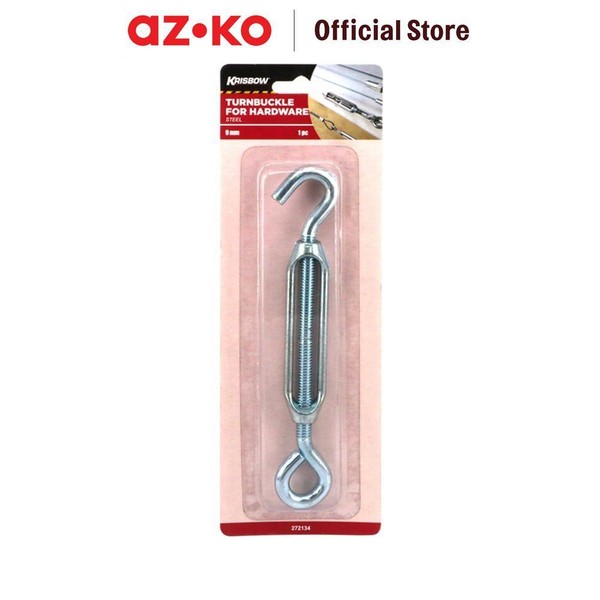 Krisbow Turnbuckle Besi 0.9 cm Alat Perkakas Perangkat Mekanis Pengatur Ketegangan Tali Kabel Rantai Perlengkapan Konstruksi