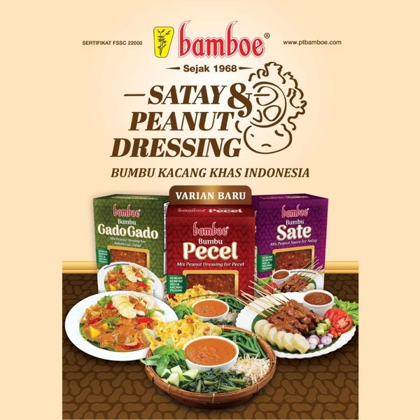 BAMBOE BUMBU SATE KACANG PEANUT DRESSING PECEL, GADO-GADO, SATAY