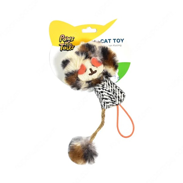 Paws N Tail Mainan Kucing Doll Face dengan Desain Wajah Lucu dan Bahan Lembut untuk Kucing Anda