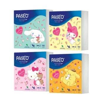 Paseo Tissue Pop Up Karakter 130 Lembar 2 Ply Lembut Halus Travel Size Tisu Lucu Premium