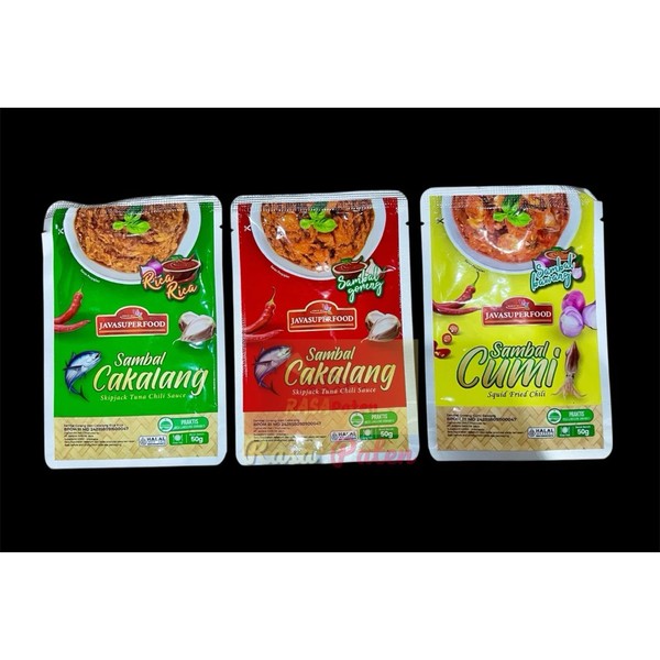 SAMBAL CAKALANG & CUMI 50 gr Halal BPOM Java Super Food Sambal Goreng Rica