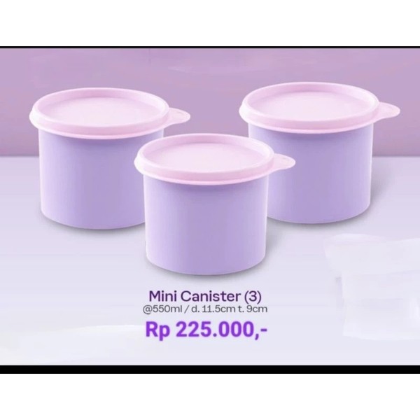 Tupperware Cutie Mini Canister 550ml - Toples penyimpanan dengan Tutup kedap