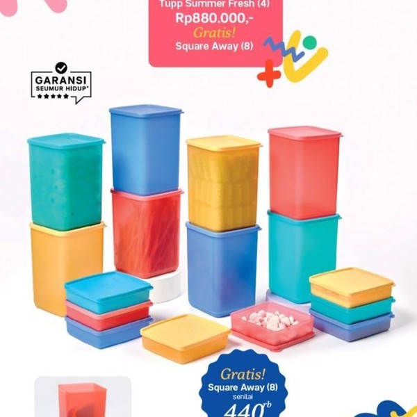 Tupperware Summer fresh sToples Kedap Udara Toples anti pecah